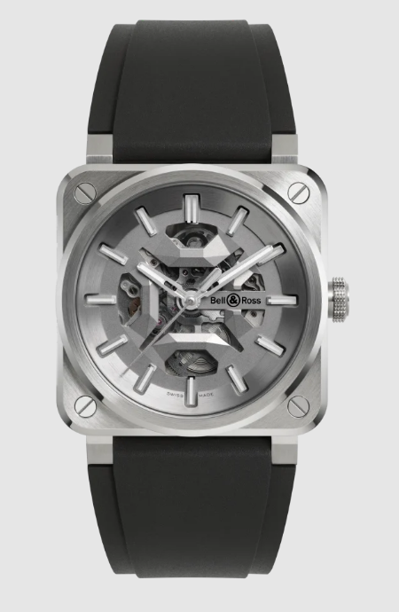 Review Bell and Ross BR 03 Replica Watch BR-03 Skeleton Grey Steel BR03A-GR-SKST/SRB